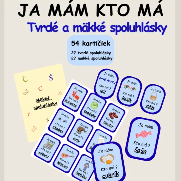 Ja mám, kto má - mäkké a tvrdé spoluhlásky.