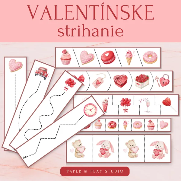 Valentínske strihanie – grafomotorika