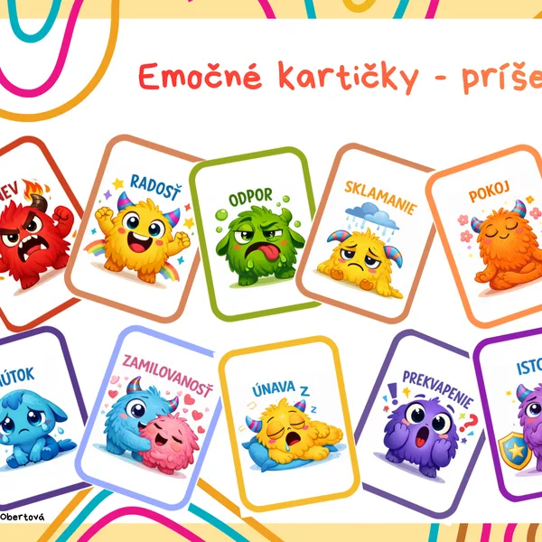 Emočné kartičky - príšerky