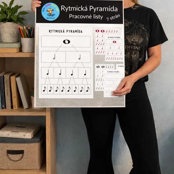 Rytmická pyramída - pracovné listy , plagát