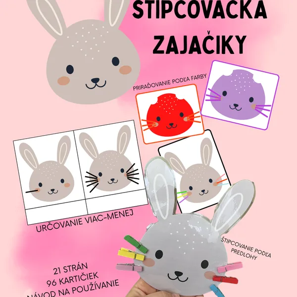 Štipcovačka - zajačiky - Veľká Noc