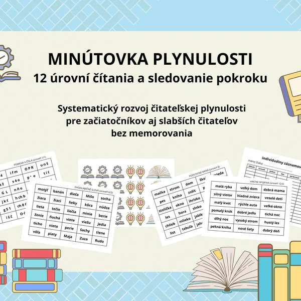 Minútovka plynulosti (čítacie kartičky)