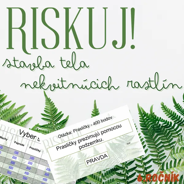 RISKUJ! - Stavba tela nekvitnúcich rastlín