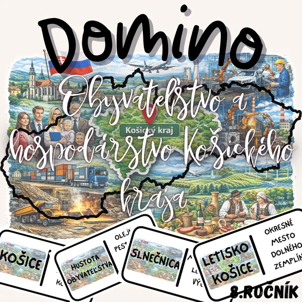 Domino - Obyvateľstvo a hospodárstvo Košického kraja