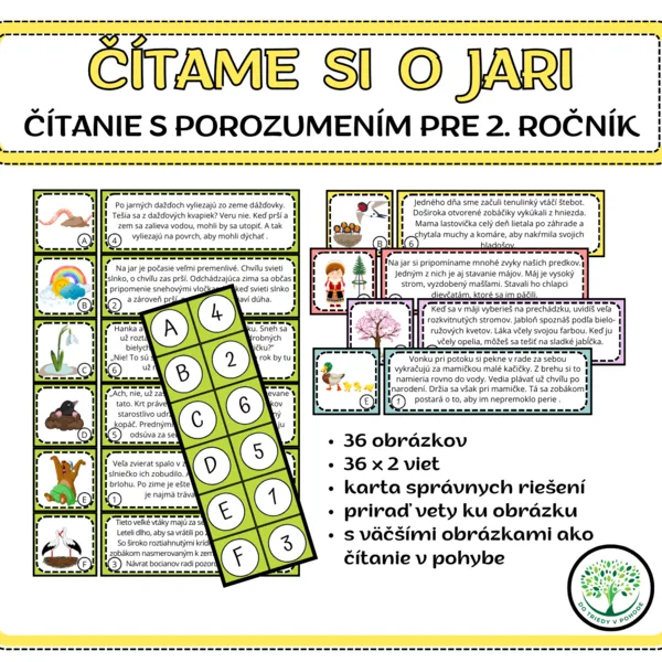 ČÍTAME SI O JARI - čítanie s porozumením