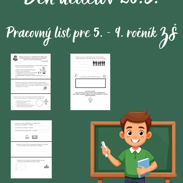 Pracovný list - Deň učiteľov 5. - 9. ročník