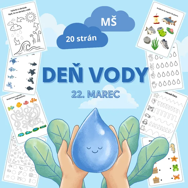 Deň vody - pracovné listy pre materské školy