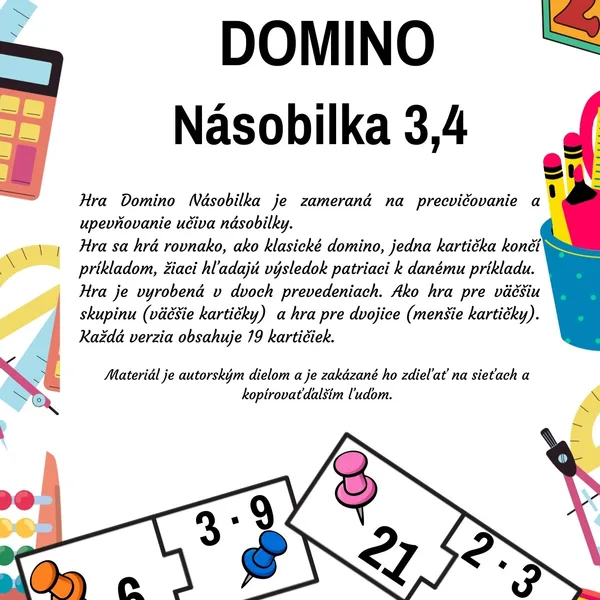 Domino Násobilka 3,4