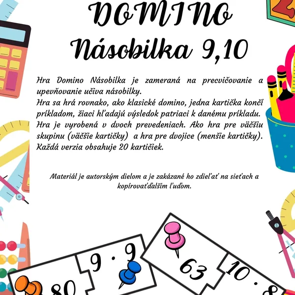 Domino Násobilka 9, 10.