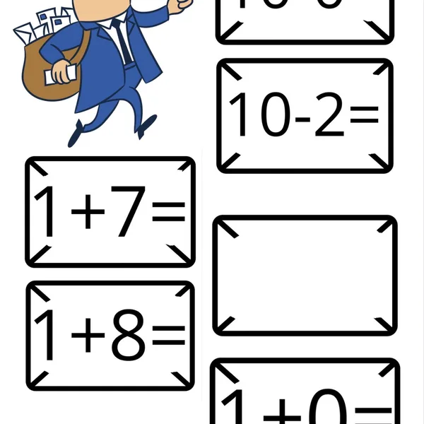 Matematický poštár - zábavné opakovanie počítania do 10