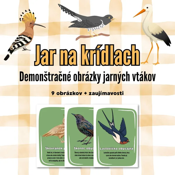 Jar na krídlach - Demonštračné obrázky jarných vtákov