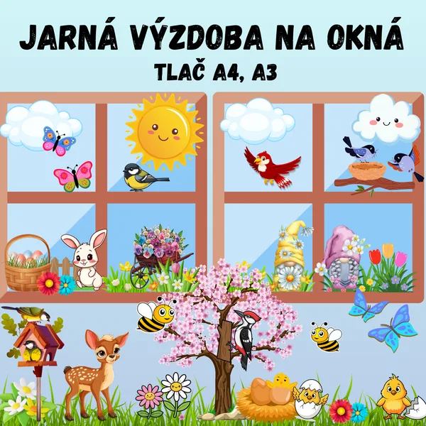 Jarná výzdoba na okná