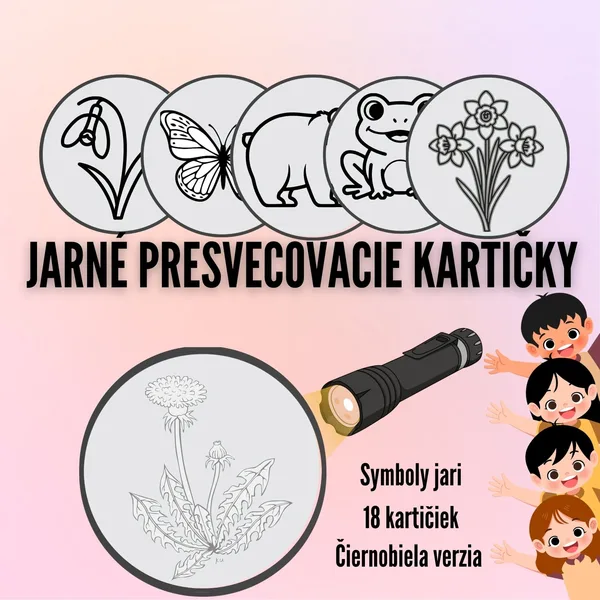 JARNÉ PRESVECOVACIE KARTIČKY (čiernobiela tlač)