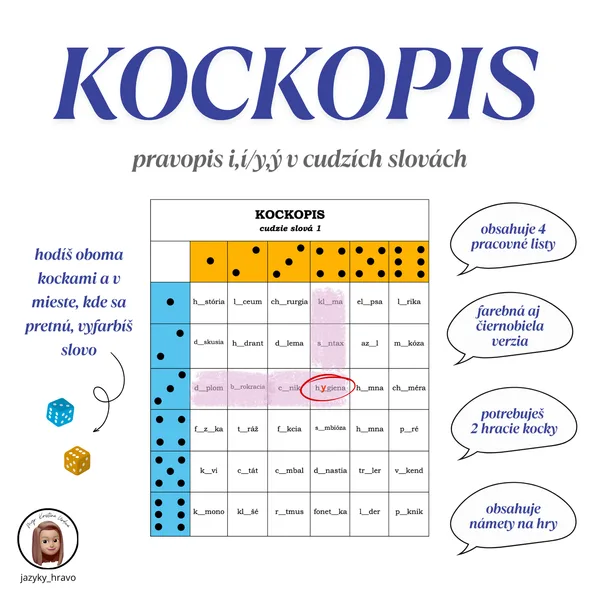 KOCKOPIS - cudzie slová 