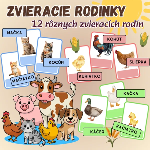 Zvieracie rodiny / Zvieratá a ich mláďatá