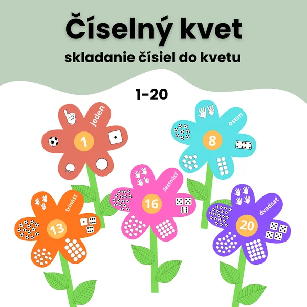 Číselný kvet - skladačka