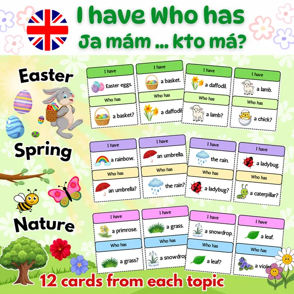 I have who has / Ja mám, kto má - Easter / Spring / Nature