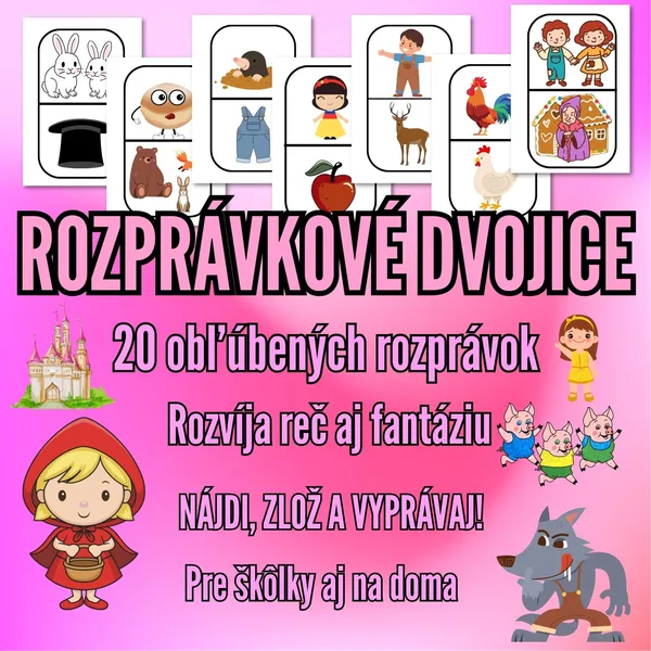 ROZPRÁVKOVÉ DVOJICE - 20 obľúbených rozprávok (skladačka)