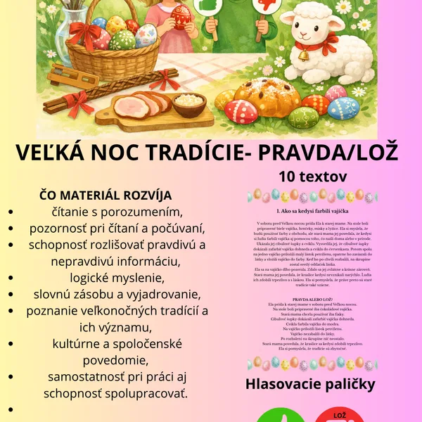 Pravda/lož- Tradície Veľkej noci
