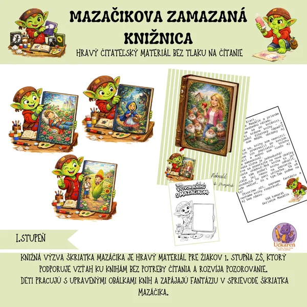 Mazačikova zamazaná knižnica - knižná výzva - popletené obálky