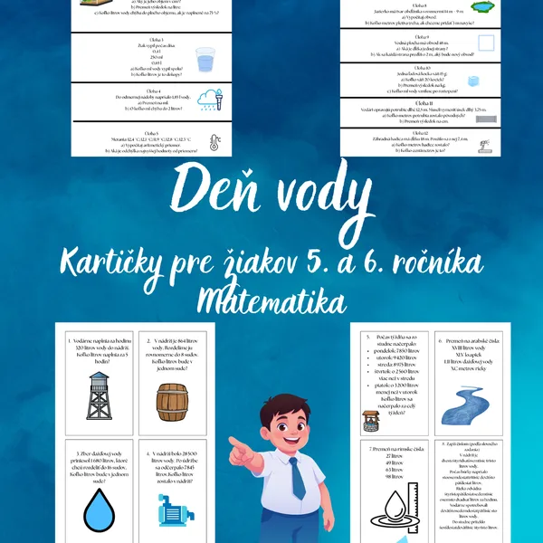 Deň vody - Matematika 5. a 6. ročník