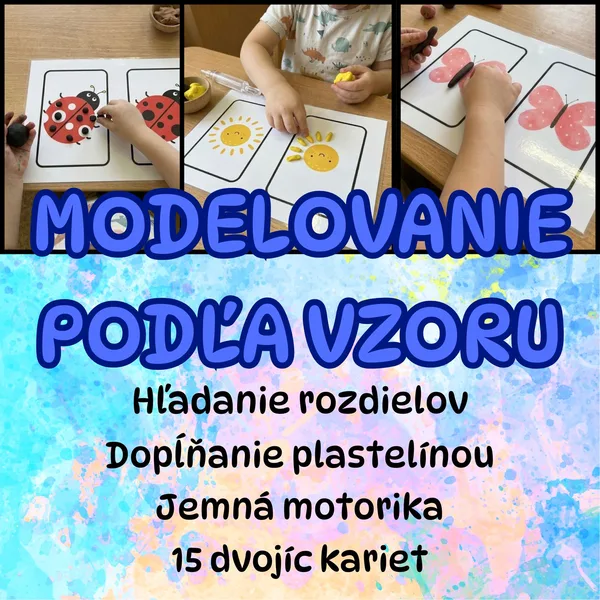 MODELOVANIE PODĽA VZORU (15 dvojíc kariet)