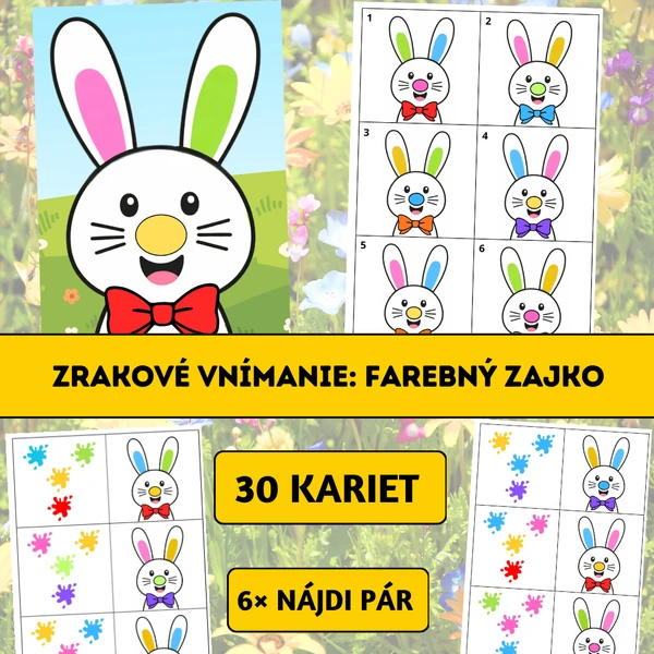 Zrakové vnímanie: Farebný zajko