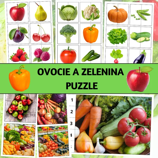 Ovocie a zelenina: puzzle