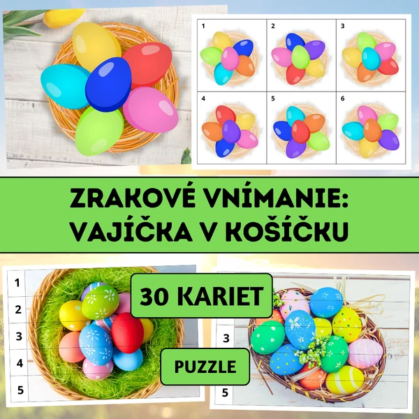 Zrakové vnímanie – Vajíčka v košíčku