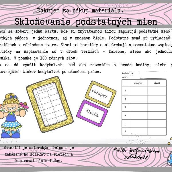 Skloňovanie podstatných mien