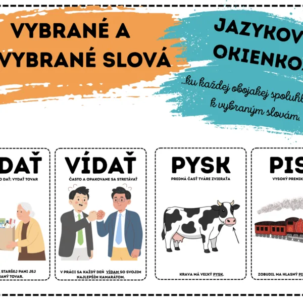 Vybrané a nevybrané slová - jazykové okienko 