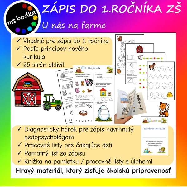 Zápis do 1. ročníka U nás na farme