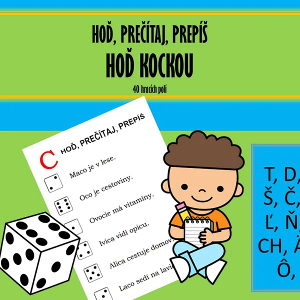 Hoď, prečítaj, prepíš