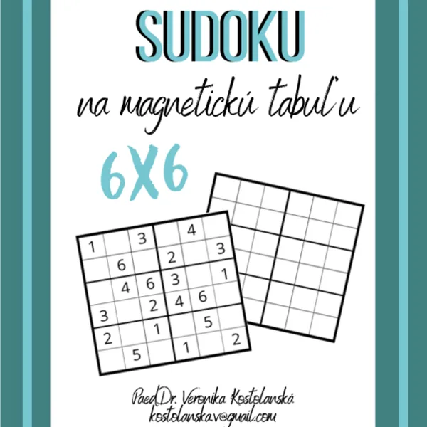 SUDOKU 6x6 na magnetickú tabuľu