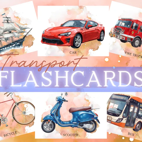 🚗✈️🚢FLASHCARDS - TRANSPORT 🚗✈️🚢