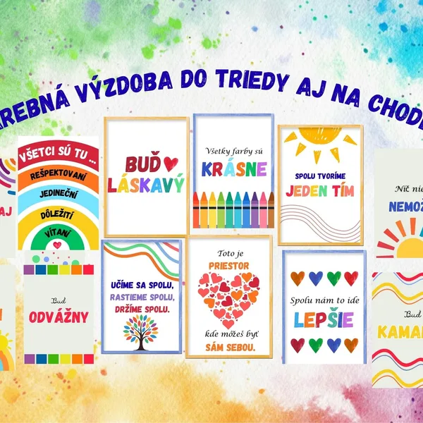 Výzdoba triedy: Bezpečné a podporné prostredie - výzdoba pre pozitívnu klímu triedy