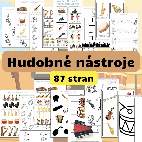 Hudobné nástroje - SUPERBALÍČEK: 87 strán aktivít