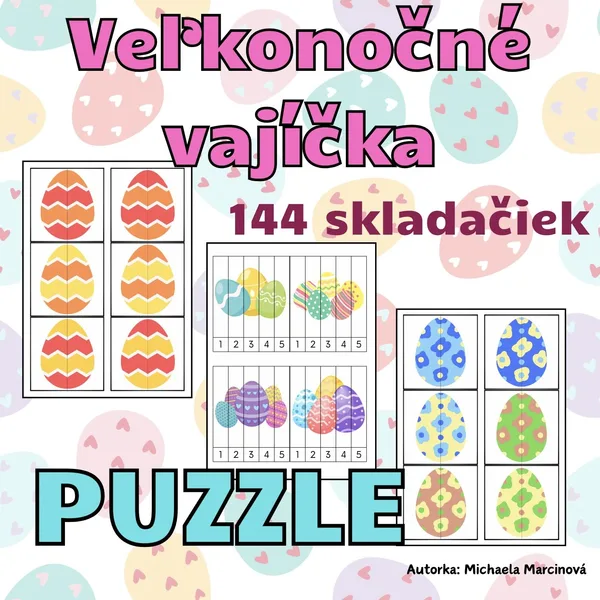 Veľkonočné vajíčka - 144 skladačiek