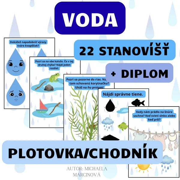 VODA (22 úloh + diplom) Veľká plotovka / náučný chodník
