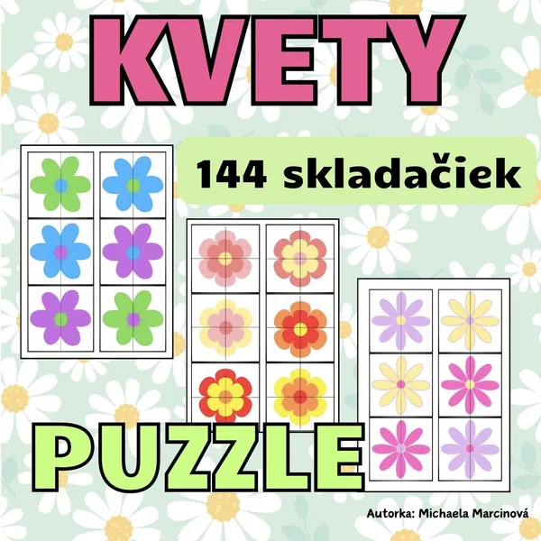 KVETY – 2 varianty puzzle (144 skladačiek)