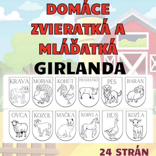  DOMÁCE ZVIERATÁ - GIRLANDA 