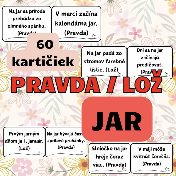 JAR – PRAVDA ALEBO LOŽ (Didaktická hra)