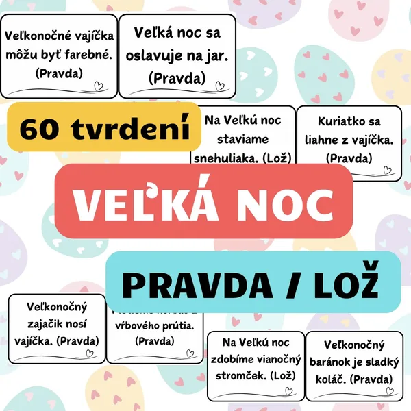 VEĽKÁ NOC – PRAVDA ALEBO LOŽ (Didaktická hra)