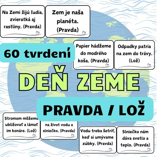 Deň Zeme – PRAVDA ALEBO LOŽ (Didaktická hra)