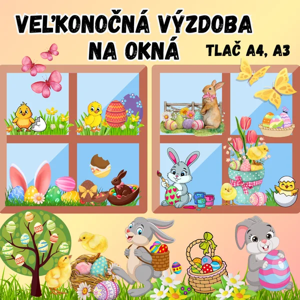 Veľkonočná výzdoba na okná