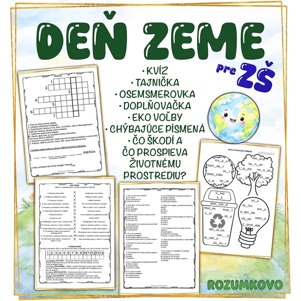 DEŇ ZEME - pracovné listy pre ZŠ 