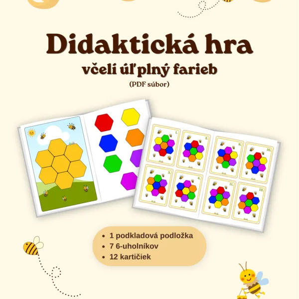 Včelí úľ plný farieb - didaktická hra (PDF súbor)