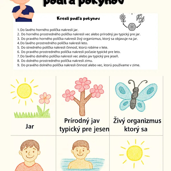Píš a kresli podľa pokynov