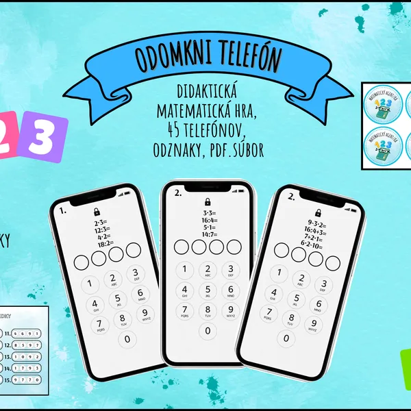 Odomkni telefón- matematika, príklady 📱
