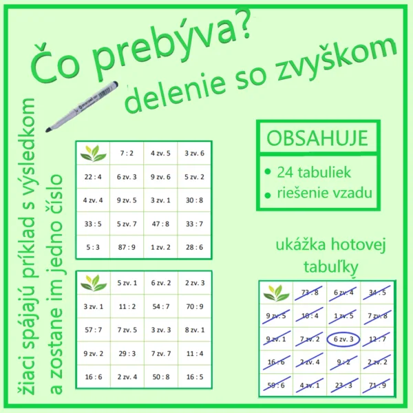 Čo přebýva? Delenie so zvyškom